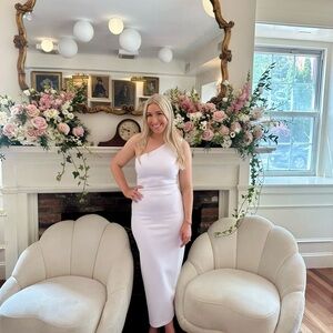 Babaton One-Shoulder White Dress